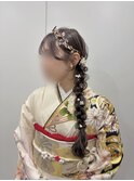 サイド編みおろし