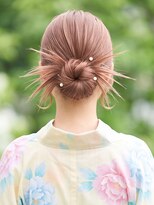 と和 巣鴨&nbsp;【浴衣】カチモリヘア×パステル牡丹 上品大人可愛いアップ