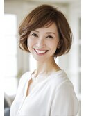  ４０代５０代◎大人女性向け白髪ぼかしハイライトくミディアム