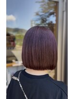 ヘアデザイン シュシュ(HAIRDESIGN Chou Chou produce by ORANGE)&nbsp;ワインレッドカラー×ボブ