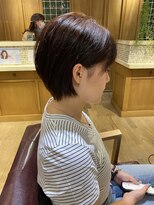 ヴァンクシー バイ ルナ(VANKCY by Luna)&nbsp;ショートボブ 小顔 簡単 厚めバング オレンジ 耳掛け 大人 登戸