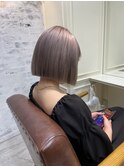 【恵比寿ro-ro】ラベンダーグレージュ×ぱっつんボブ