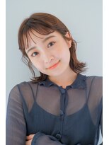 ガリカ 渋谷(Gallica)&nbsp;艶髪グレージュカラー×大人可愛い 肩上外はねボブ