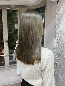 アリー 原宿 表参道(ALLY) [ALLY松村]ブリーチなしオリーブベージュ