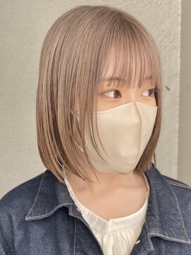 スー 渋谷(suu) ミルクティーピンクミルクティーベージュカラーボブロブミニボブ