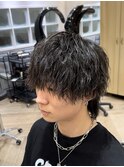 ツイストスパイラルパーマ残り無造作マッシュウルフ  h