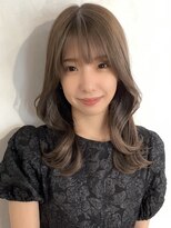 オリンテ バイ レシッド 表参道(orente by rcid)&nbsp;レイヤーロング×韓国風くびれミルクグレーベージュ前髪パーマ