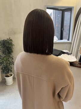 ロンドエニカ 大宮(Lond enika) 韓国レイヤーショートボブブリーチなしダブルカラー[大宮]