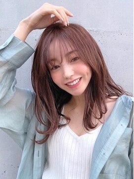 ソーホープレミアム(SOHOpremium) ナチュラルセミロング×オレンジベージュ@30代@40代@50代@60代