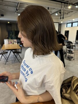 ナンバー 竪町(number+) 【艶感★オルチャンヘア】韓国風20代30代大人可愛いカラー