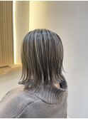 ハイライト×外ハネ×グレージュ大人可愛い20代30代40代