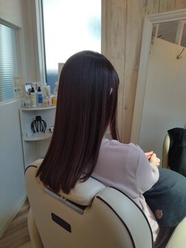 リトルスマイリー 鵠沼海岸店(Little Smiley) 酸性ストレートカラーつやつやロング/50代/40代/鵠沼海岸/藤沢