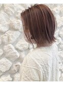 Moana【うるま】#ピンクベージュ#ボブ#20代30代40代