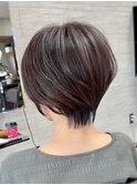 ショート×ピンクブラウン
