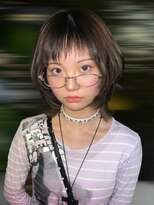 ベレーザ 渋谷(BELEZA) 14386黒髪アッシュマッシュウルフボブぱっつん前髪レイヤーボブ