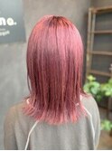 ブリーチオンカラー×ピンクバイオレット|ハイトーンカラー/20代