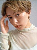 ハンサムショートことりベージュニュアンスカラー銀座東京
