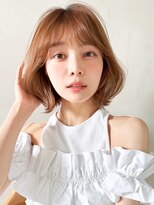 リヤン 表参道(lyann)&nbsp;暗めカラーセミディこなれヘア愛されサイドバング#541f0927