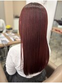 チェリーレッド×髪質改善