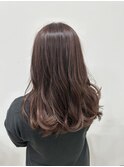 艶感ピンクブラウン×海外風ハイライト