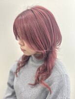 シャルムパリス(charme paris) ピンク レッド ダブルカラー