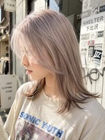 クレア 下北沢(CREA)&nbsp;ミルクティーブロンド/ダークブルー/デジタルパーマ/下北沢