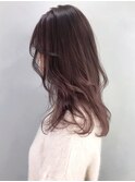 ラベンダーベージュ_ローライトスリークボブ厚めバング_ba288911