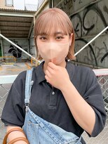 テトヘアー(teto hair) 暖色ベージュ ウォームベージュ 切りっぱなしボブ ベージュ