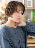 ダークアッシュ前下がりマッシュショートボブa上尾20代30代40代