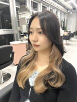 ジエクトカナウ 大阪梅田店(The Ect canow) 20代30代斜めバングニュアンスカラーアッシュブラック小顔ヘア