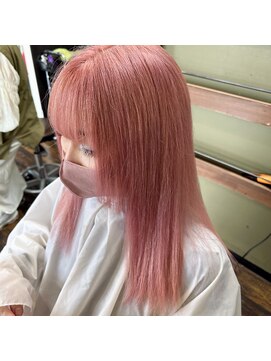 ガルボヘアー 名古屋栄店(garbo hair) ハイトーン10代20代 ピンクカラーケアブリーチトリートメント