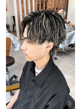 ブリーチ 金沢店(BLEACHi) メンズハイライトツイストスパイラルパーマメンズマッシュ