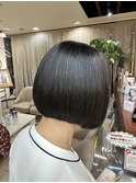 小顔補正立体カット×ナチュラル丸みボブ 10代20代30代40代50代
