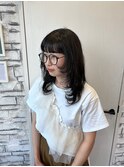 レイヤースタイル×暗髪カラー