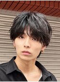 緩めシャドウパーマメンズマッシュウルフカットbtsテテグク渋谷