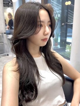 シティ(CITY) かきあげ前髪 レイヤーカット センターパート 表参道