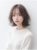【大人可愛い】ラフウェーブボブ