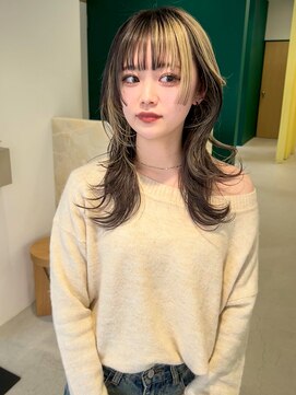 エム(M) ロングウルフ/姫カットレイヤー/ウルフレイヤー/ハッシュカット