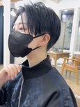 【SHARON 原宿】20代30代40代 ブルーブラック ハンサムショート