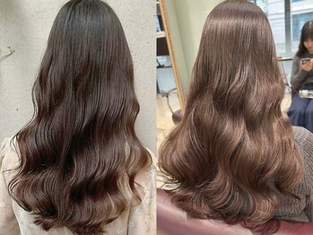 ジェノ(JENO by apish)の写真/一瞬で垢抜ける!!韓国コテ巻き風パーマがバズってます♪カラーも同時に施術できるほどダメージレスな施術◎