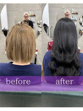 メルシー 福岡天神店(Merci) カラー+エクステ[エクステ/シールエクステ/インナーエクステ]