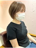 *滝田*くすみベージュショートカットボブ吉祥寺20代30代40代人気