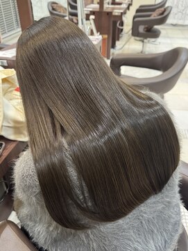 ファブ 千葉店(FaB) 【ブリーチなしワンカラー×オリーブグレージュ】