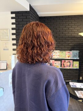 ヘアーアンドカラー ルジャルダン 葛西店(le jardin) オレンジカラーとボブウェーブ♪