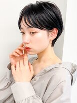 トレフル 東岸和田店(Trefle) 30代40代暗髪丸みショート×髪質改善トリートメント