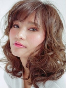 アース 佐賀夢咲店(HAIR&MAKE EARTH) クール大人可愛い×さらふわミディ【ＥＡＲＴＨ佐賀夢咲店】