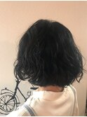 【Gree小川真由美】切りっぱなしボブ☆ゆるふわパーマ☆アッシュ