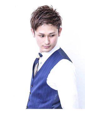 フジヤマ バーバー ショップ(FUJIYAMA BARBER SHOP) ソフトツーブロック フェザーマッシュくせ毛風パーマd