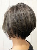 アッシュグレーハンサムショート