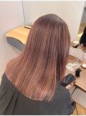 ハイライト ピンクベージュ 秋 髪質改善 大人カラー 三宮 元町